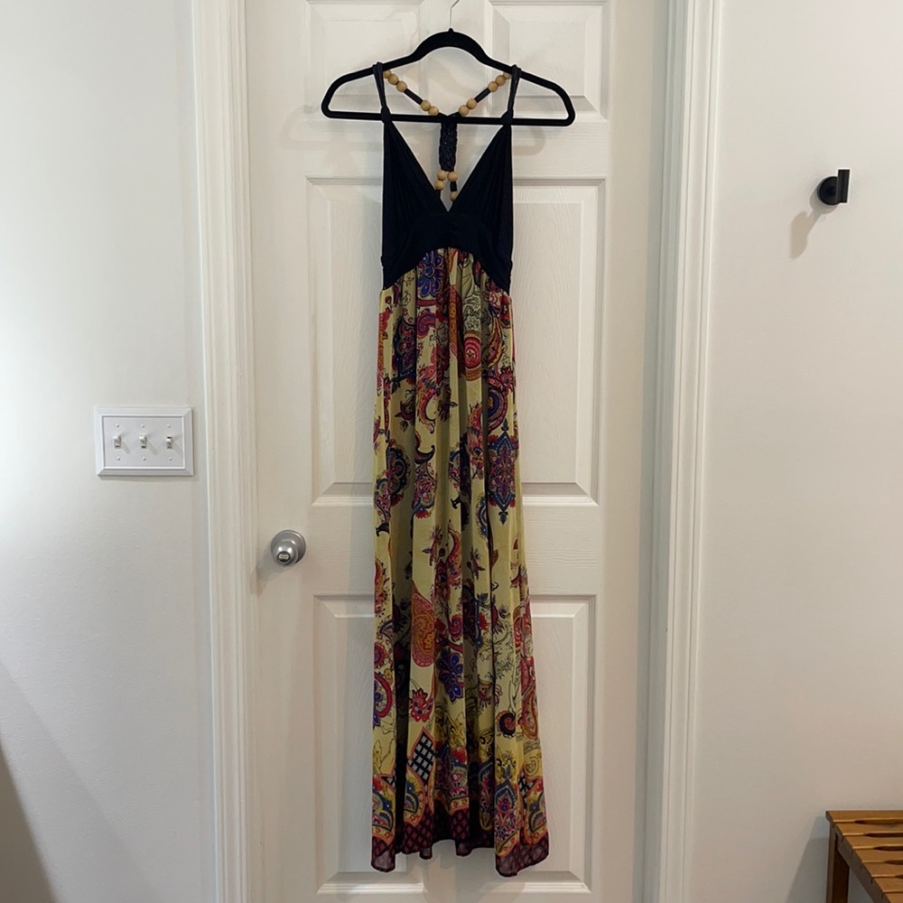 Paisley Beaded Maxi Dress